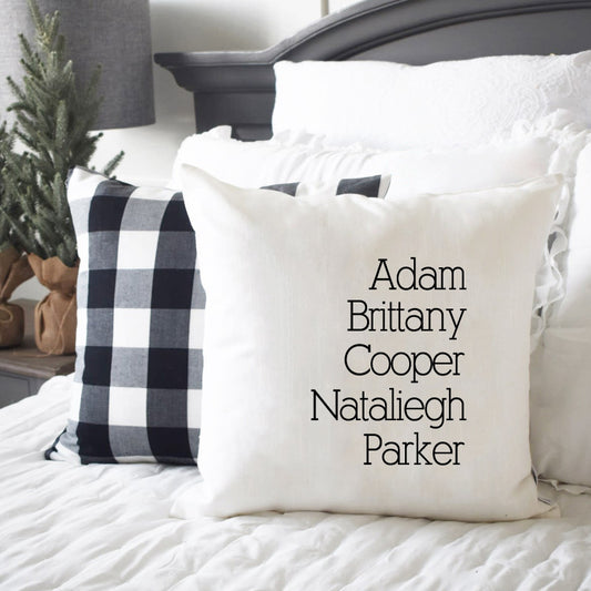 BUY 1 GET 1 FREE - Personalized Family Throw Pillow Cover